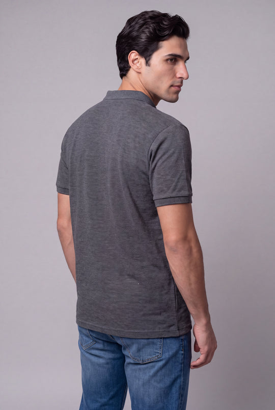 Chemise Polycotton de hombre 2816JN - Jaspeada Gris - Foto 03 