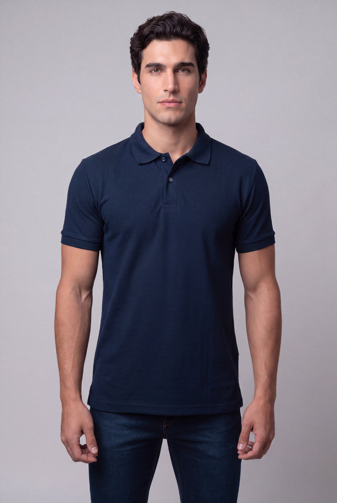 Chemise Polycotton de hombre 2816ZM - Azul Marino - Foto 02 