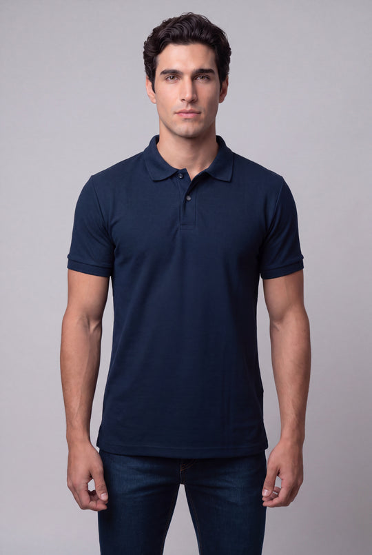 Chemise Polycotton de hombre 2816ZM - Azul Marino - Foto 02 