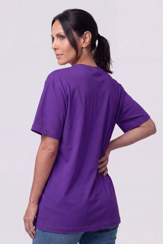 Franela Clásica Cuello O de mujer 1300MZ - Morado Nazareno - Foto 02 