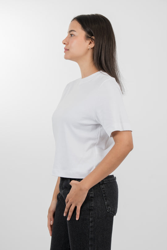 Franela Boxy de mujer 1359BL - Blanco - Foto 02 
