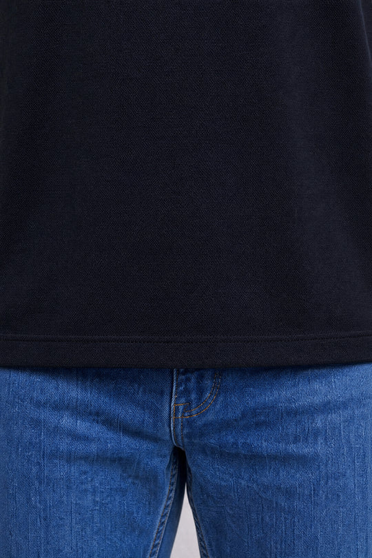 Chemise Polycotton 2816 · Color: NG · Detalle de piqué y ruedo frontal 