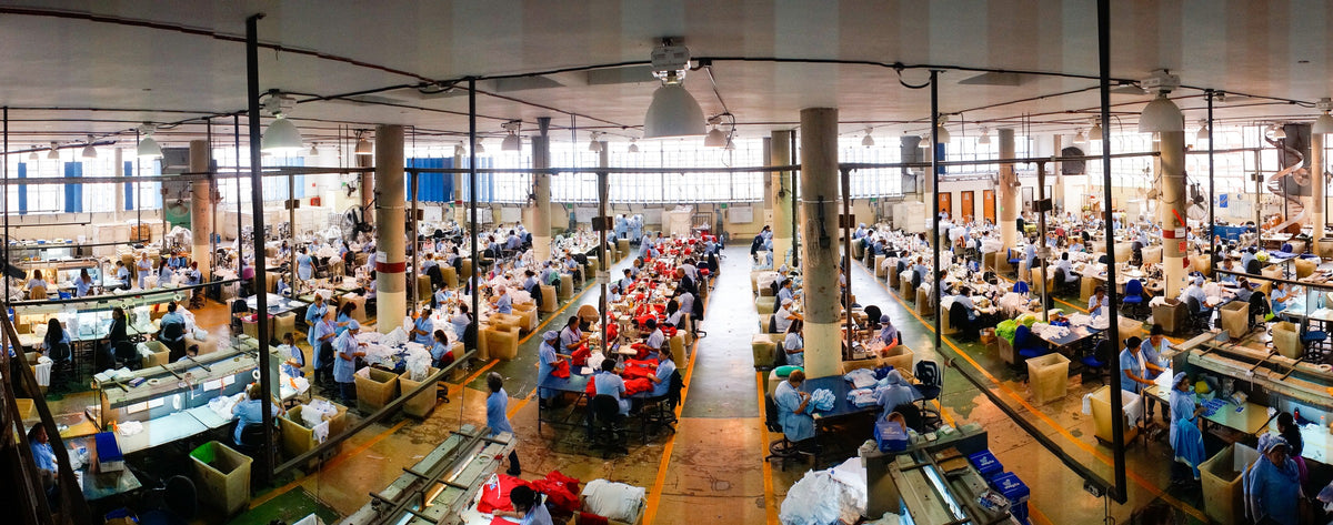 Vista panorámica de la planta textil Ovejita en Catia