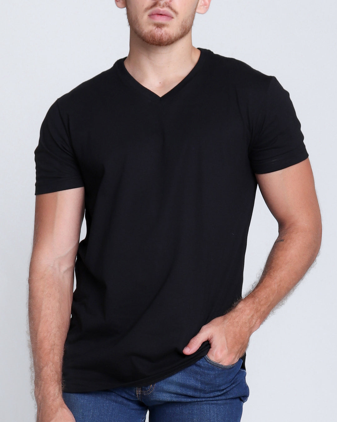 Franela Algodón Peinado Cuello V