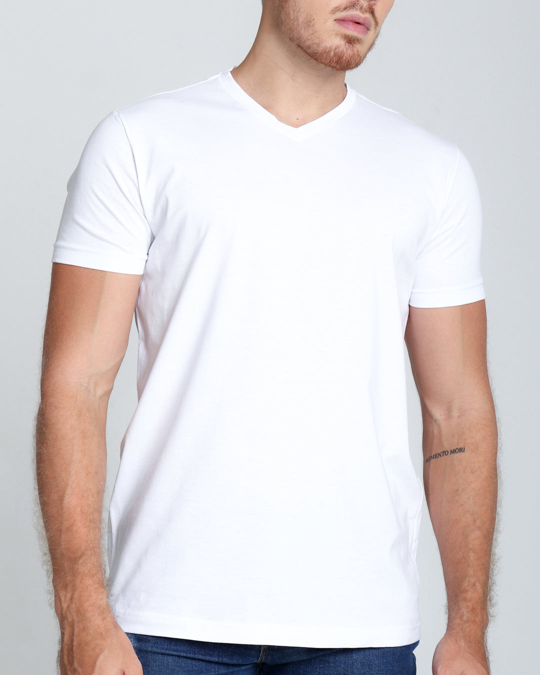 Franela Algodón Peinado Cuello V