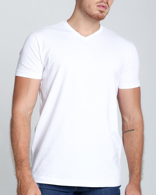 Franela Algodón Peinado Cuello V